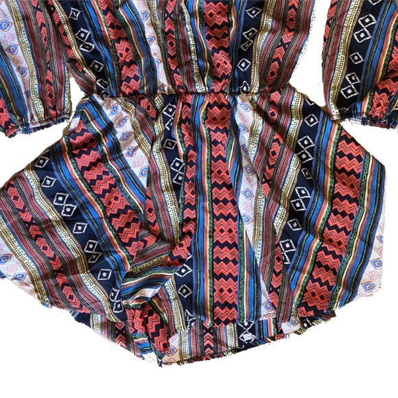 Khloe California Multi-Colored Flare Romper Size S - Picture 6 of 6